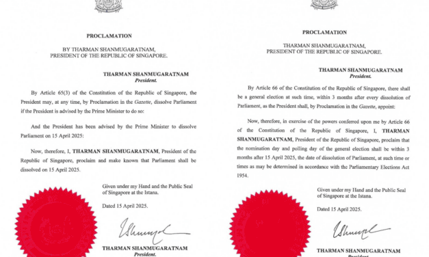 Singapore to Head to the Polls on 3 May