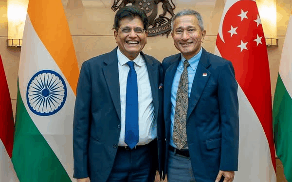 SINGAPORE AND INDIA MINISTERS REVIEWED TRADE TIES AND EXPLORED NEW COOPERATION