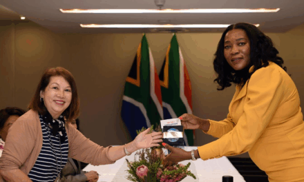 South Africa Deputy Minister Alvin Botes Receives Singapore ICJ Nominee Rena Lee
