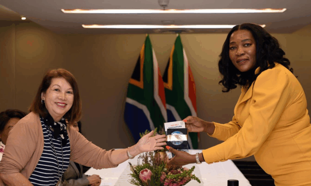 South Africa Deputy Minister Alvin Botes Receives Singapore ICJ Nominee Rena Lee