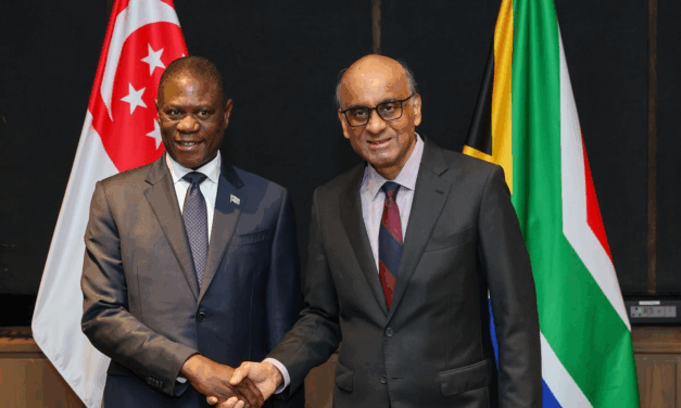 Deputy President Paul Mashatile Meets Singapore President Tharman Shanmugaratnam in Johannesburg