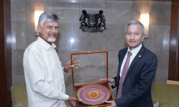 Andhra Pradesh CM Chandrababu Naidu discusses strategic partnerships in Singapore