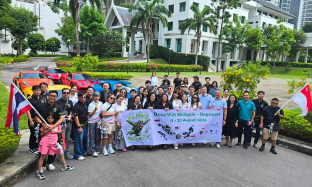 Flying Monkey Supercars Club Thailand Promotes Lifestyle and Driving Tourism in Singapore