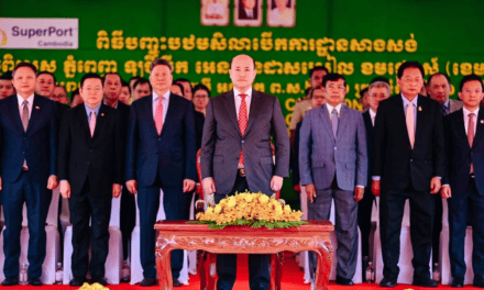 ASEAN Secretary-General Kao Kim Hourn Addresses Phnom Penh Logistics Complex Ceremony